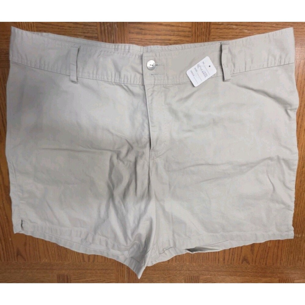Women's Plus Size 20W Light Tan Chino Shorts Faded Glory
